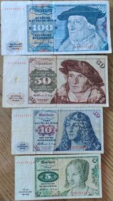 Germany 5, 10, 50, 100 Mark 1960, 1977
