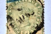 Great Britain Queen Victoria 1884 5d Dull Green SG 193 Corner Letters T-D Used