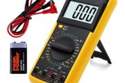 New Large LCD Digital Electric Multimeter 9205A + 9V Battery + Cables #360