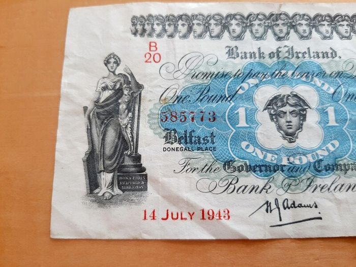 Bank of Ireland note 1943