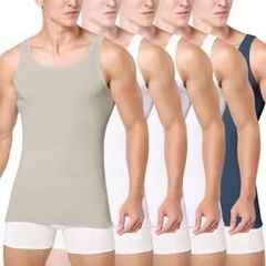 Brand New Men's Cotton Tank vest 5-Pack Breathable Undershirts