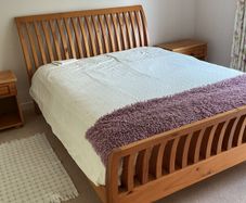 beds x 2.  Solid wood. Sleigh bed style. In excellent condition.  Only one mattress