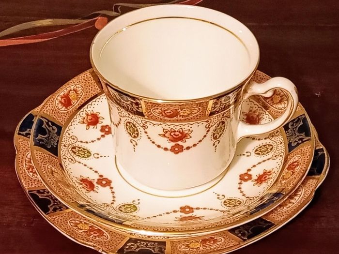 Vintage Colclough China Imari Style Tea Set. Bone China.Made in Longton, England.