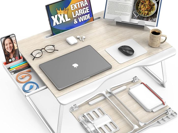Mega Table Plus Xxl Extra Large Lap Desk For Bed Laptop Table Portable ...