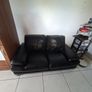 Genuine black leather 3 seater sofa Image 6