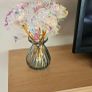 6 small roses in pink vase Image 9