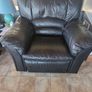 Leather 2 Seator Reclining Couch and 2 Armchairs Image 2