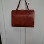 Ackery London Tan Vintage  Leather Suede Lined Bag Image 3