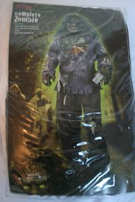 Complete Zombie Costume: Size Medium Age 8 - 10 Years