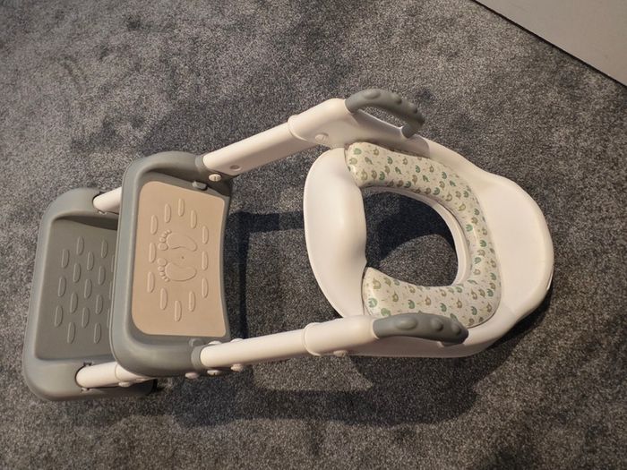 Baby training toilet seat with step