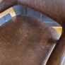 Pair of Leather & Oak Dining Chairs - Like New Image 2