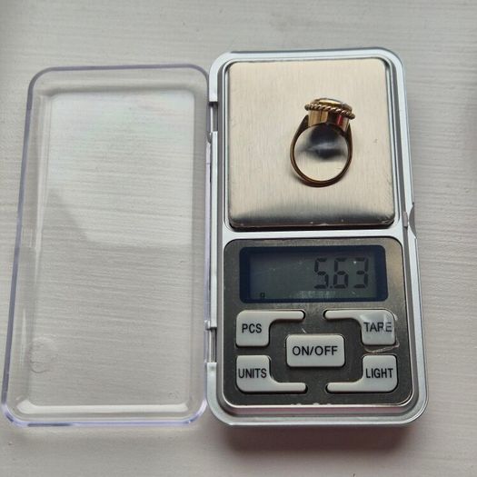 Ring gold 9k 375  with blue amethyst size L (51)( around 6g)
