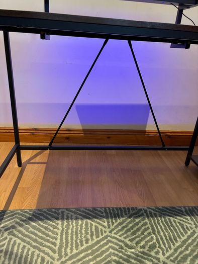 Wood with metal frame large desk