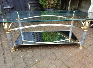 Elegant Swan Detailing Coffee Table