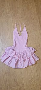 Zara Pink Ruffle Mini Dress - M