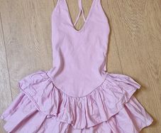 Zara Pink Ruffle Mini Dress - M