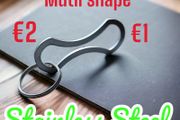 Shopping trolley token coin Removable key 1 and 2 Euro smart shape metal Stainless Steel ring included smart gift ideas Buy 2 get one FREE