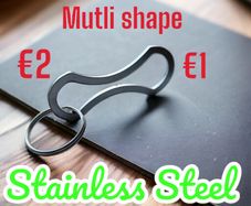 Shopping trolley token coin Removable key 1 and 2 Euro smart shape metal Stainless Steel ring included smart gift ideas Buy 2 get one FREE