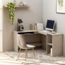 L-Shaped Corner Desk Concrete Grey 120x140x75 cm Chipboard Image 5