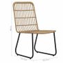 3 Piece Bistro Set Poly Rattan Oak Image 2