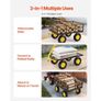 Steel Garden Cart 1200lb Capacity Heavy Duty Yard Wagon Cart 13in Tires Image 4