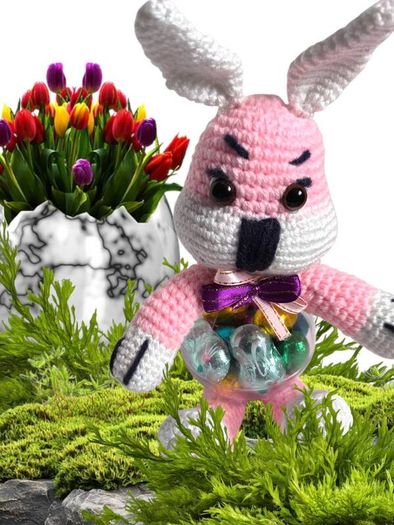 Handmade Crochet Easter Bunny Kids Gift Personalised Easter Bunny Toy