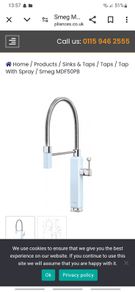 blue smeg tap
