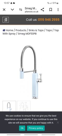 blue smeg tap