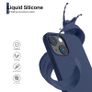 Liquid Silicone Shockproof Case For iPhone 13 Mini Luxury Soft Phone Cover Blue New - FHT6IP13MLK Image 5