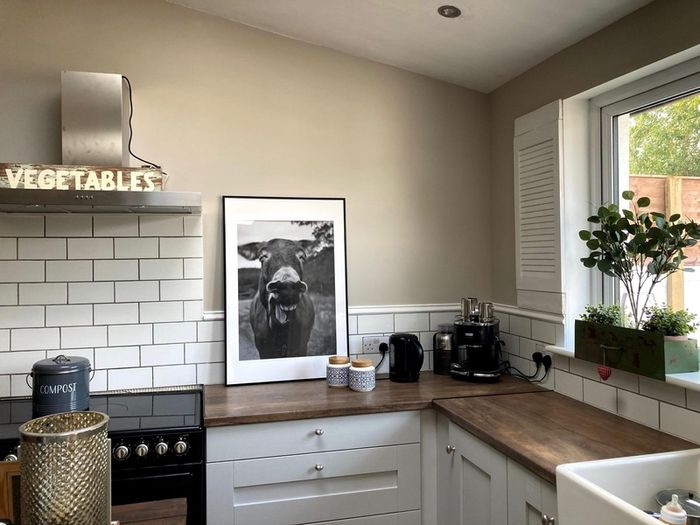 Complete Shaker-Style Kitchen (Disassembled) - Grey & Walnut Finish