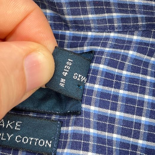 Ralph Lauren Mens Button Down Blake Shirt Blue Check - Size L