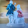 Antique Porcelain Figurine Victorian Man And Woman Image 4
