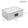 Brand New mDesign Set of 4 Metal Storage Boxes Organiser Box with Label Space for Kitchen, Pantry, etc. Compact and Universal Wire Storage Basket Matte Black Image 4