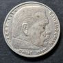 1935 Germany Silver 5 Reichsmark Paul von Hindenburg Image 3