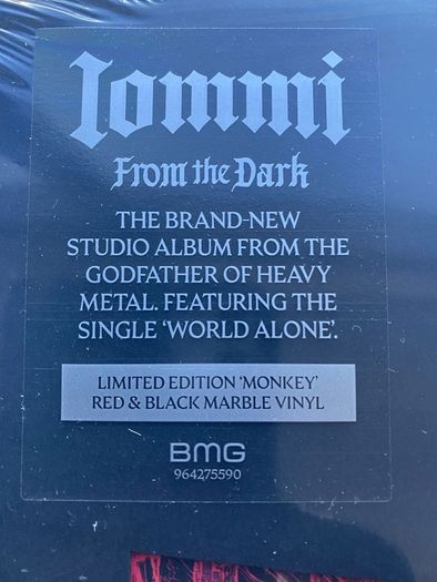 Tony Iommi "From the Dark" vinyl red and black marble