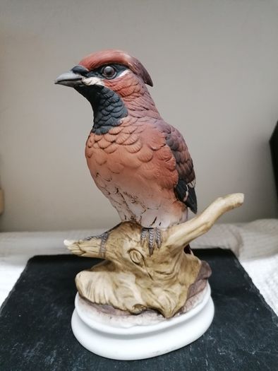 KK Japan Waxwing porcelain bird figurine