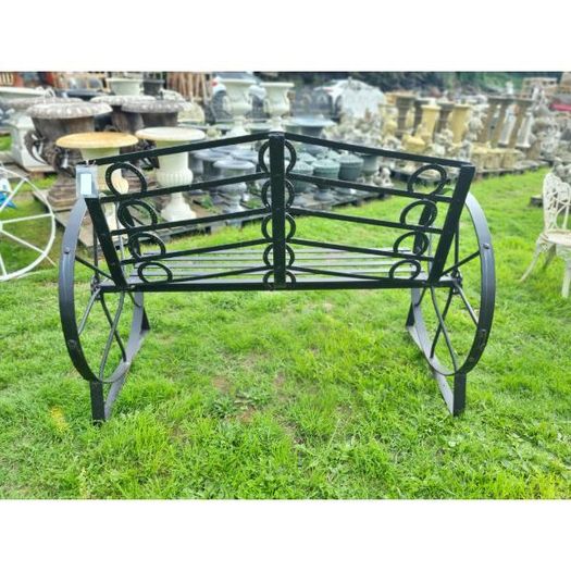 Cart Wheel Bench Black KAS1355