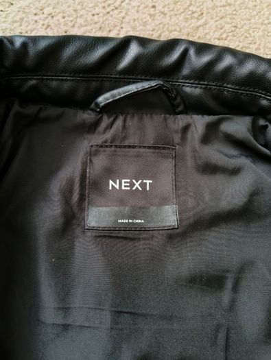 Next Kids Black PU Leather Biker Jacket (Age 12)