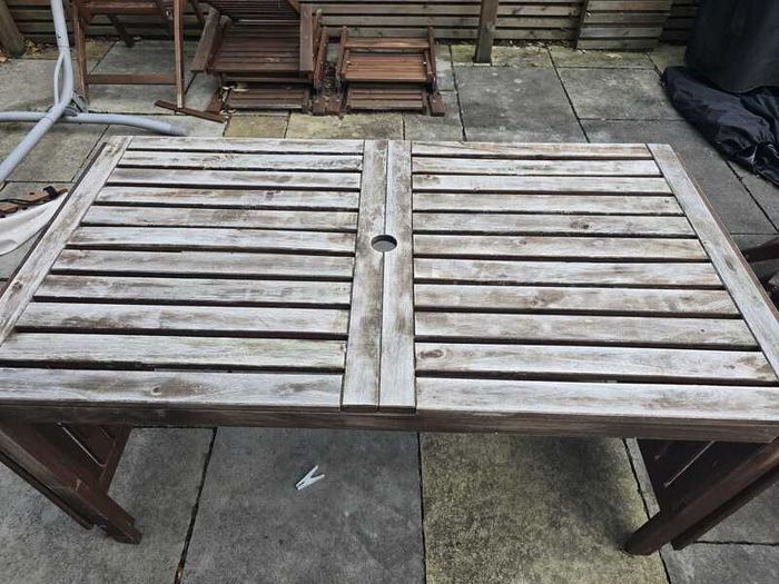 Ikea Nammaro wooden outdoor table & chairs