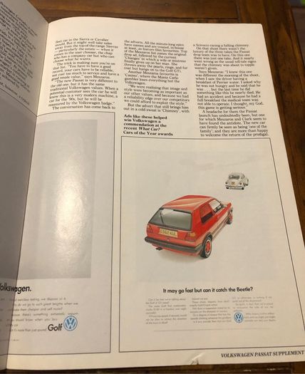 1988 Volkswagen Passat Autocar Supplement