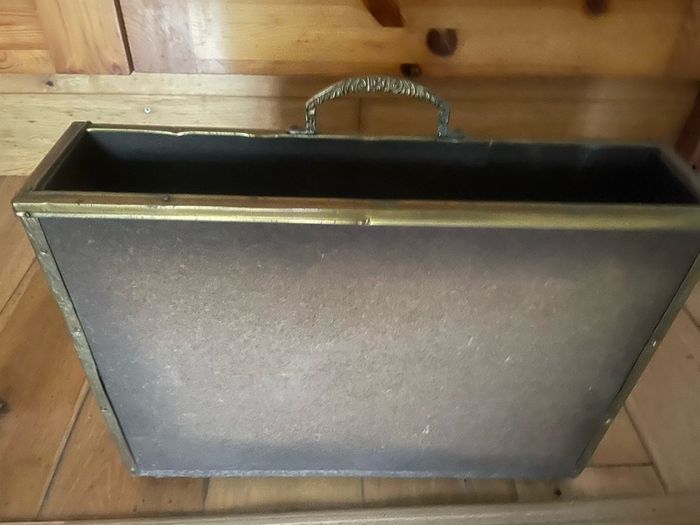 Vintage brass magazine holder
