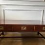 Large mahogany and brass coffee table Image 2
