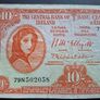 Central Bank of Ireland. Lady Lavery 10 shillings (1959)#3 Image 2
