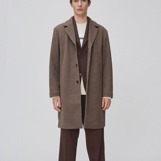 H&M Wool-blend coat - Dark beige