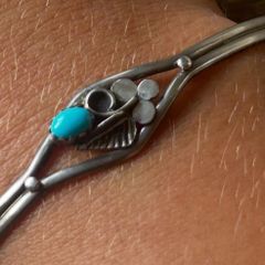 Native American Navajo silver & Turquoise Bracelet