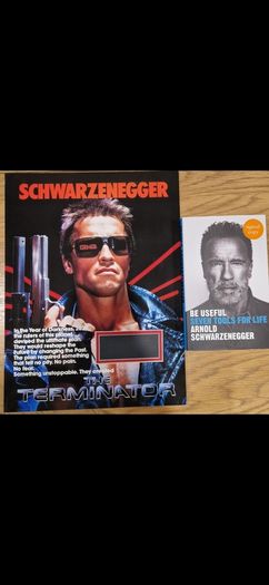 Arnold Schwarzenegger Signed Book and display