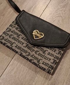 Grey printed Juicy Couture bag with gold logo
