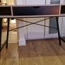 Office desk with 1 drawer light oak color, black Image 2
