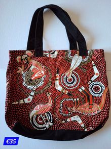 Cotton Shoulder Bag (Aboriginal Design)