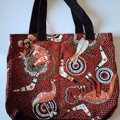Cotton Shoulder Bag (Aboriginal Design)